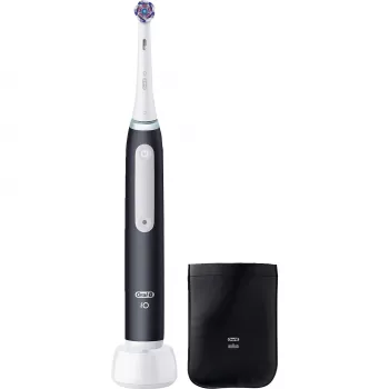 Escova de dentes elétrica Oral-B iO White Clean, preto/branco com estojo de viagem