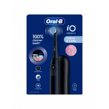 ORAL-B iO2 Night Black Escova de dentes elétrica com estojo de viagem