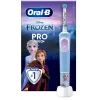 Oral-B Vitality PRO Kids Frozen escova de dentes elétrica para crianças, recarregável, 2 modos, 1 cabeça de escova, azul