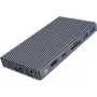 Docking station ORICO M.2 NVMe com PD 100W ativo, HDMI 2.0, áudio, RJ-45, leitor de cartões - cinzento (CDH-9N-GY-BP)