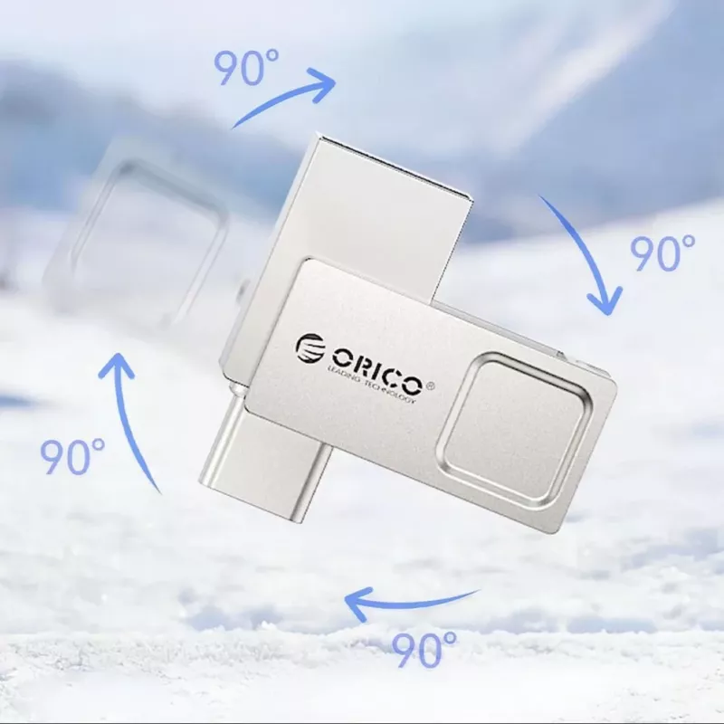 Pen drive ORICO U301 32GB Dual USB-A e USB-C USB 3.2 Gen 1 Prateado