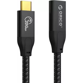ORICO cabo de extensão USB-C 3.2 Gen 2x2 – 20 Gbit/s, 100 W PD, 4K@60 Hz, 1 m, preto