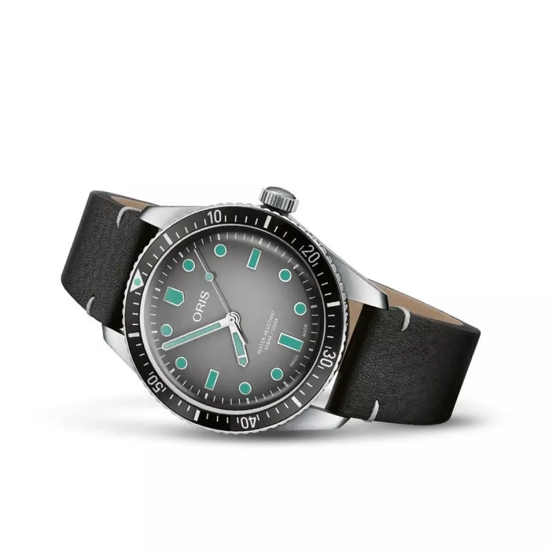 ORIS Aquis Date relógio automático de homem de 40mm com mostrador azul e bracelete de aço inoxidável 40530752089