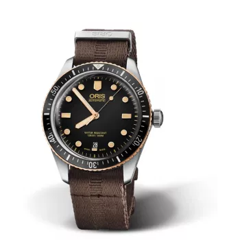 ORIS Aquis Date 43540752030 Relógio Automático Homem 40mm Mostrador Azul Pulseira de Aço Inoxidável