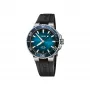 ORIS relógio de mergulho de homem 41350742274FC 41.50mm automático mostrador azul bracelete de borracha azul