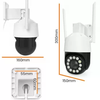 Câmara IP PTZ ORLLO TZ11 4K 8MP com Wi-Fi e 4G LTE, Tuya Smart, rotação e inclinação, vigilância exterior