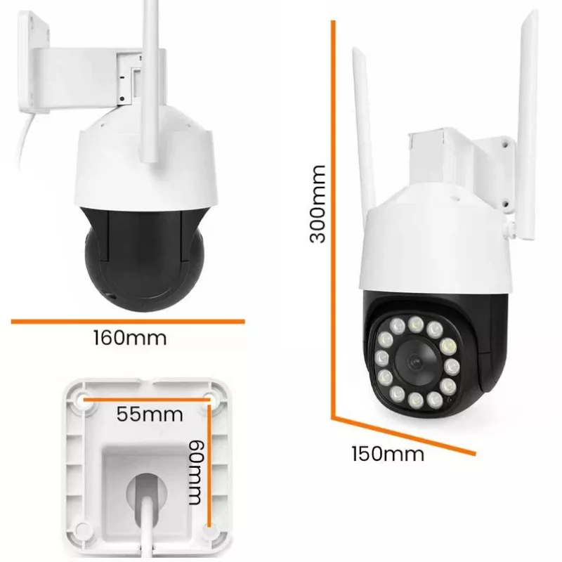 Câmara IP PTZ ORLLO TZ11 4K 8MP com Wi-Fi e 4G LTE, Tuya Smart, rotação e inclinação, vigilância exterior