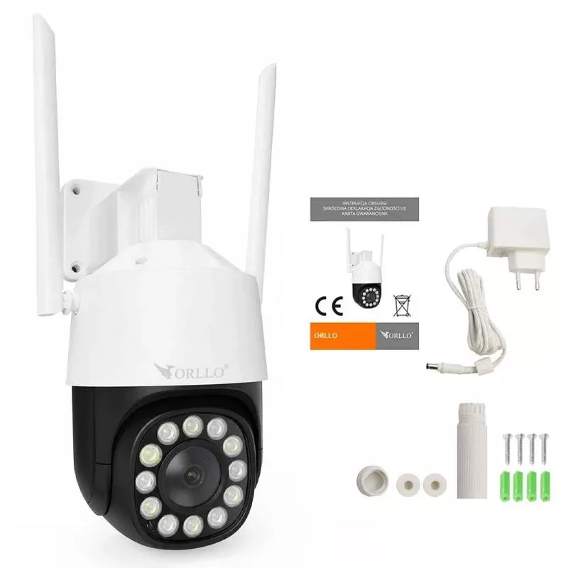 Câmara IP PTZ ORLLO TZ11 4K 8MP com Wi-Fi e 4G LTE, Tuya Smart, rotação e inclinação, vigilância exterior