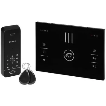 ORNO OR-DOM-BA-933/B Conjunto de videoporteiro áudio, moradia unifamiliar, 2 fios, teclado, RFID, preto