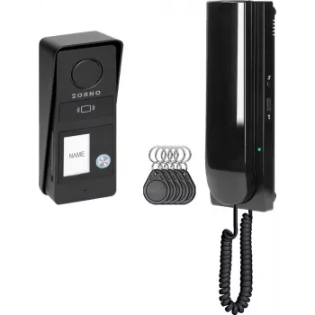 Conjunto de intercomunicador áudio com fios ORNO OR-DOM-RD-937/B para moradia unifamiliar
