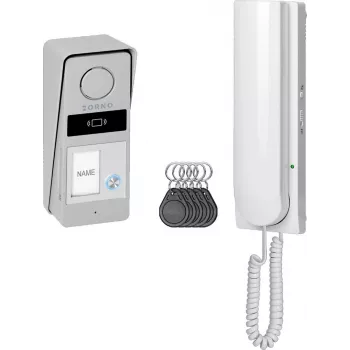 Conjunto de videoporteiro analógico ORNO OR-DOM-RD-937/W, 1 posto interno, 1 posto externo, branco/prateado