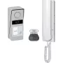 ORNO OR-DOM-RD-937/W kit de porteiro analógico, 1 unidade interior, 1 painel exterior, branco/prateado