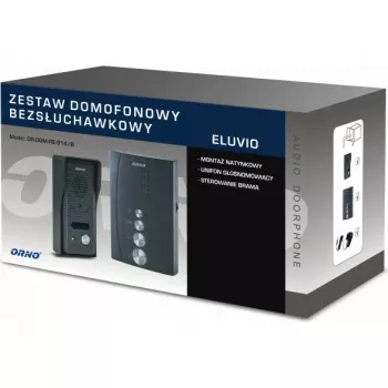 Intercomunicador áudio Orno OR-DOM-RE-914/B preto