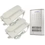 ORNO Fossa Multi OR-DOM-RL-903 Conjunto de intercomunicador para duas famílias, branco/prata