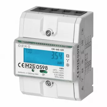 Contador de Corrente Trifásica ORNO 80A 3 Módulos