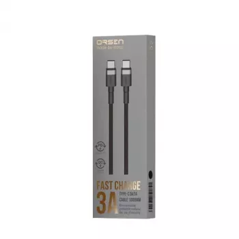 Cabo USB-C para USB-C ORSEN S53 3A 1m Preto