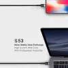 Cabo USB-C para USB-C ORSEN S53 3A 1m azul