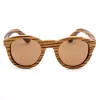 Óculos de sol unissexo ORYGIN WOOD-B com armação em madeira, proteção UV400, lentes castanhas, 45/25/145 mm