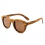 Óculos de sol unissexo ORYGIN WOOD-B com armação em madeira, proteção UV400, lentes castanhas, 45/25/145 mm