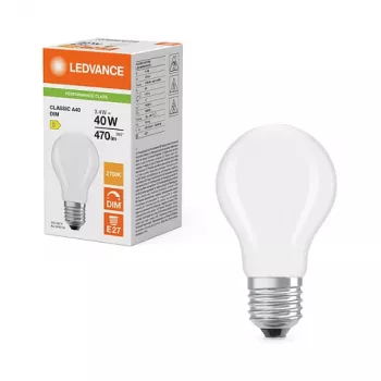 OSRAM LED Classic A 40 Filament DIM P 3.4W 827 Mate Lâmpada LED regulável