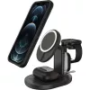 OtterBox Estação de carregamento sem fios MagSafe 3-em-1 – Radiant Night (preto) – 7,5W iPhone, AirPods, Apple Watch