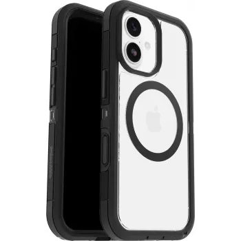 OtterBox Defender Pro XT Clear Camera Control capa para iPhone 17, transparente/preto
