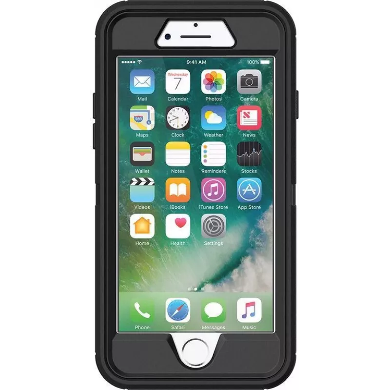 OtterBox Defender Series Apple iPhone 7 - ProPack Cada - Capa Protetora Resistente - Policarbonato, Borracha Sintética - Preto - para Apple iPhone 7, 8, SE (2.ª Geração), SE (3.ª Geração)