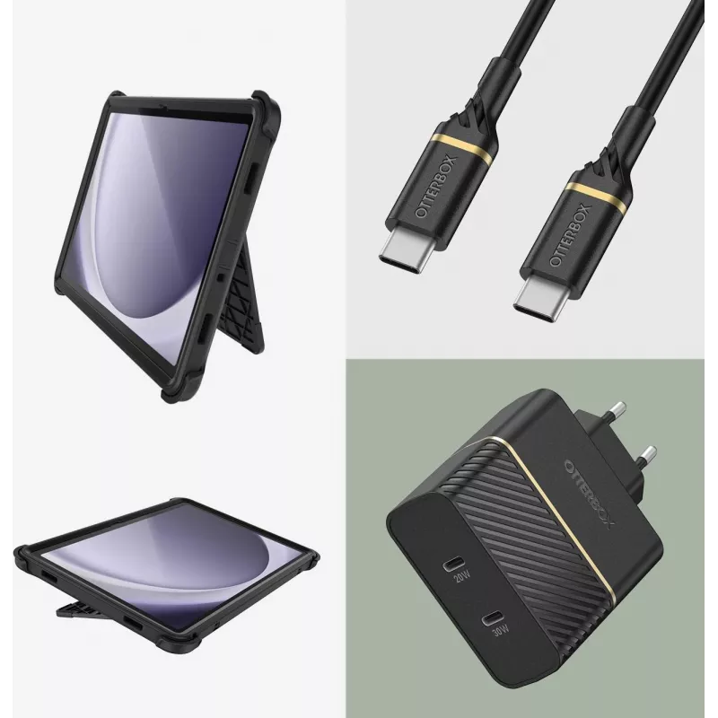 OtterBox Defender Series Capa para Samsung Galaxy Tab A9+ - Preto