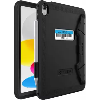 OtterBox Defender Series capa com suporte para iPad 10.ª geração - capa de proteção extremamente robusta com proteção de ecrã integrada - testada segundo padrão militar - preto (77-93756)