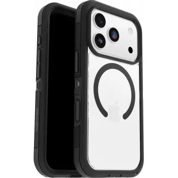 Capa OtterBox Defender Series Pro XT Clear Camera Control para Apple iPhone 17 Pro, transparente/preto