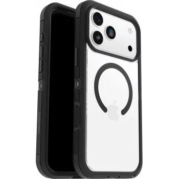 Capa OtterBox Defender Series Pro XT Clear Camera Control para iPhone 17 Pro Max, transparente/preto
