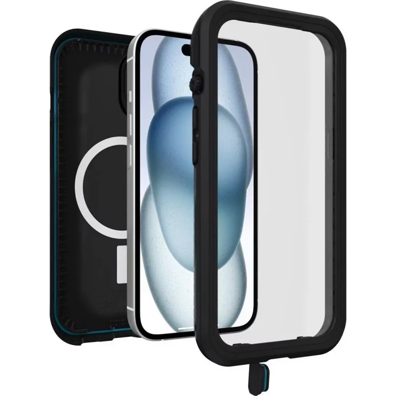 OtterBox FRE Capa protetora MagSafe para Apple iPhone 15 - Preto