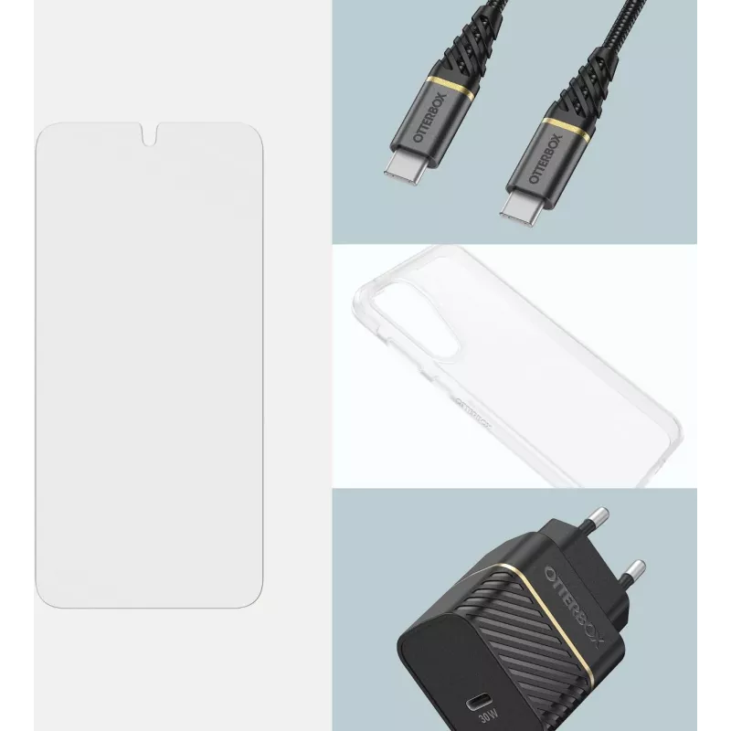 OtterBox Película de proteção de ecrã Glass Series para Samsung Galaxy A55 5G - Transparente - Resistente a choques - Resistente a riscos - À prova de quebra - 1 pack (77-95481)