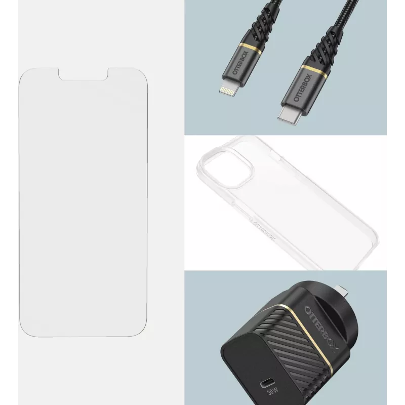 Protetor de ecrã OtterBox Premium Glass Antimicrobial Clear para Apple iPhone 13/13 Pro/14/14 Pro