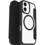 Capa com carteira OtterBox React Folio MagSafe Series para Apple iPhone 17 - Black Crystal (transparente/preto)