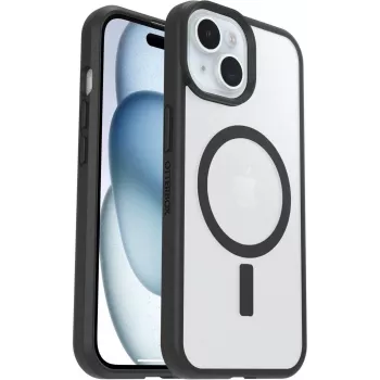 OtterBox React Capa MagSafe para iPhone 16e/15/14/13 - Transparente/preto