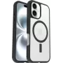 OtterBox React Series capa MagSafe para iPhone 16 - Black Crystal (transparente/preto)