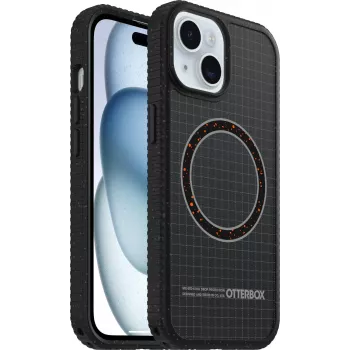 Capa para telemóvel OtterBox Sole Series com MagSafe - tecido - Midnight Circle (preto)