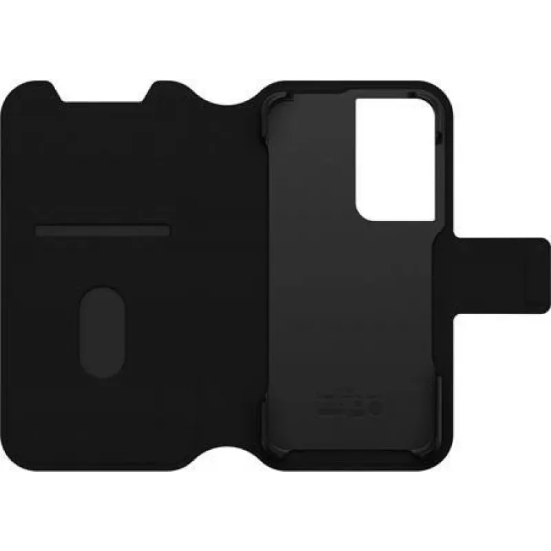 Capa tipo carteira OtterBox Strada Series Via para Samsung Galaxy S22 - Black Night 77-86603