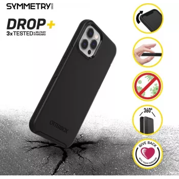 Capa traseira OtterBox Symmetry Series para Apple iPhone 12 / 12 Pro – preto 77-66197