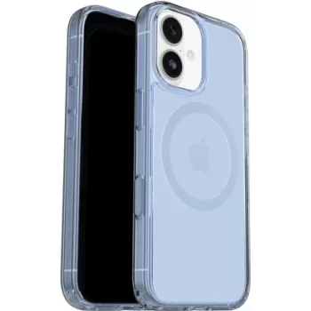 Capa OtterBox Symmetry Series Clear MagSafe para iPhone 17 – azul