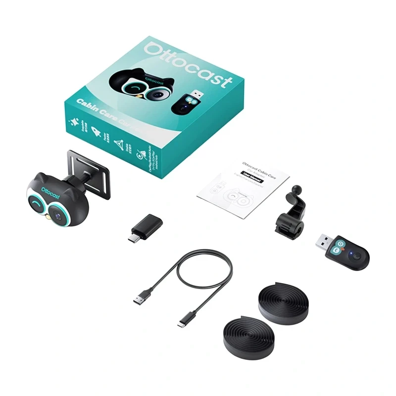 OTTOCAST CA520 Adaptador CarPlay sem fios com Car Nanny (Cabin Care)