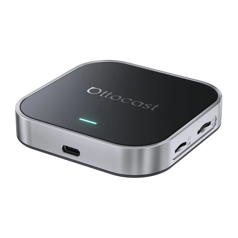 OTTOCAST OttoAibox E2 Caixa AI sem fios CarPlay e Android Auto