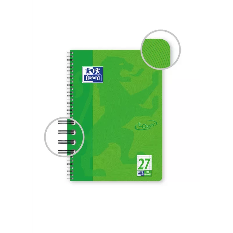 Oxford TOUCH caderno de exercícios - verde - A4+ - 80 folhas - 90 g/m² - pautado