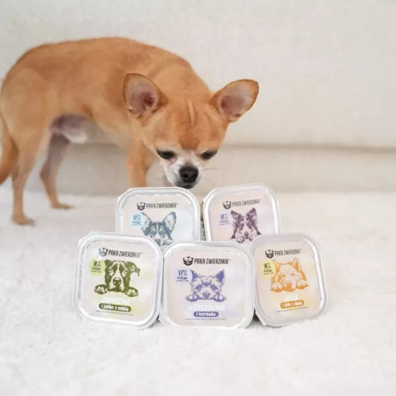PAKA ZWIERZAKA caça e salmão comida húmida para cães - 150g