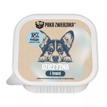 PAKA ZWIERZAKA caça e salmão comida húmida para cães - 150g