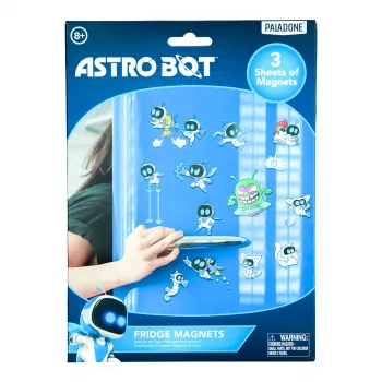 Paladone AstroBot Ímanes de frigorífico - Conjunto de 34 ímanes, 3 folhas, design robô espacial
