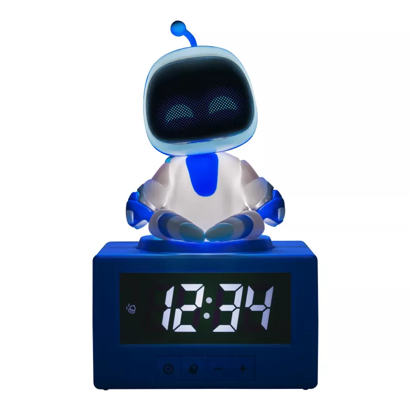 Despertador AstroBot Icon Paladone – despertador robô digital LCD cinzento/branco com função soneca