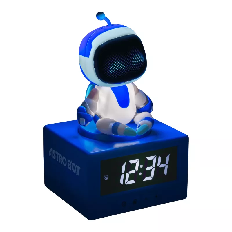 Despertador AstroBot Icon Paladone – despertador robô digital LCD cinzento/branco com função soneca