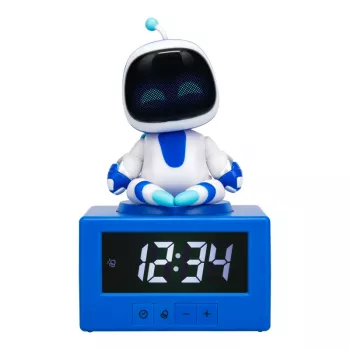 Despertador AstroBot Icon Paladone – despertador robô digital LCD cinzento/branco com função soneca